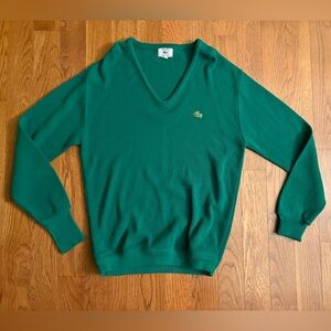 Lacoste Men's Teal V-Neck Sweater